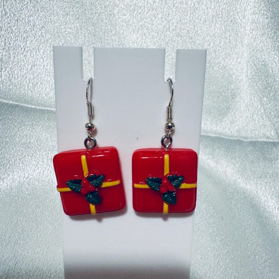 Christmas Gifts Enamel Dangle Eaarings