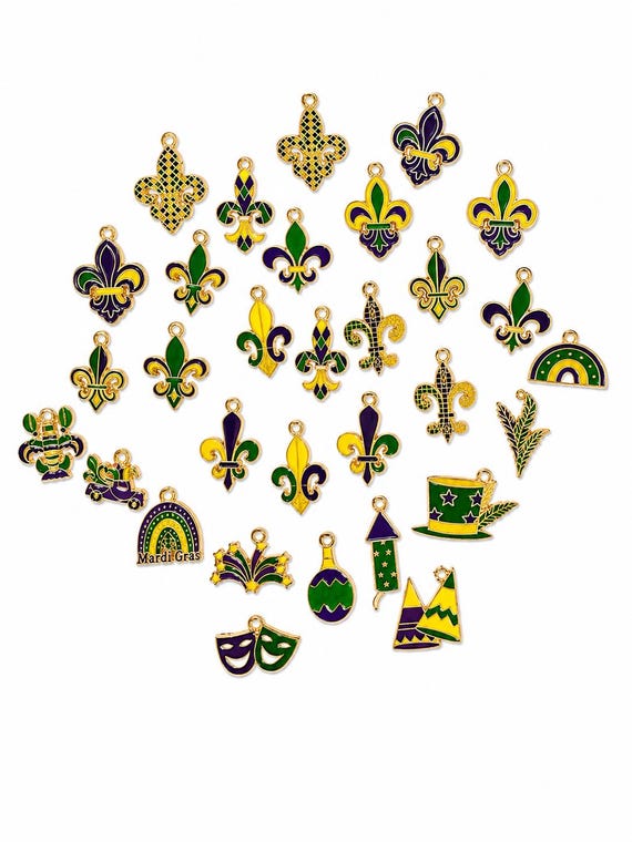 30 Piece Mardi Gras Charms