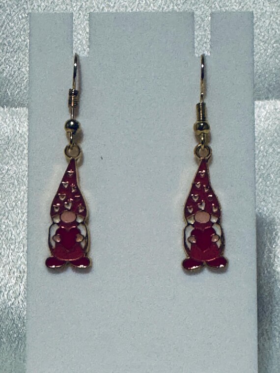 Valentine Gnome Dangle Earrings