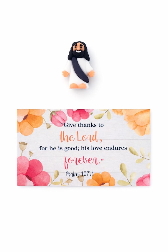 Black Sashed Pocket Jesus With Bible Verse Card