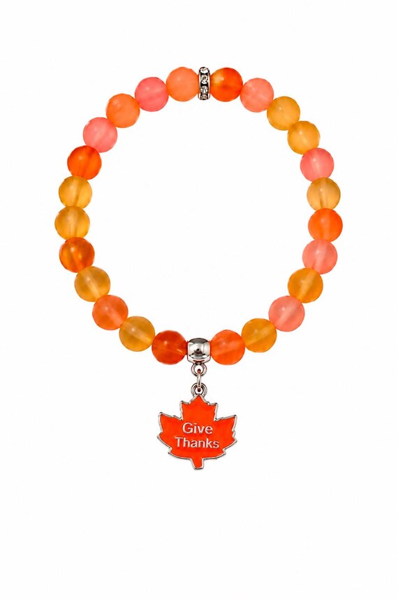 Autumn Leaf Stretch Charm Bracelet