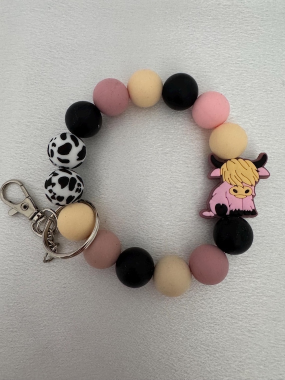Highland Cow Silicone Keychain