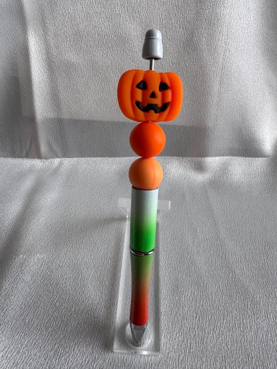 Pumpkin Silicone Beaded Writing Pen