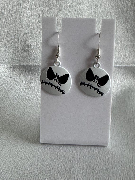 Halloween Jack Dangle Earrings. Hypoallergenic