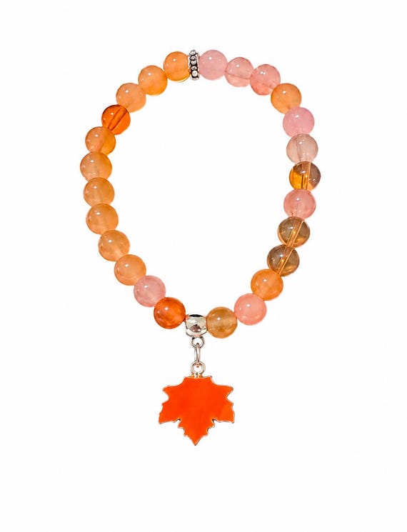 Autumn Leaf Stretch Charm Bracelet
