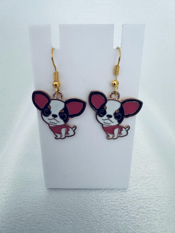 Hypoallergenic Puppy Dangle Earrings: Gift for Pet Lovers
