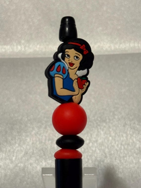 Silicone Beaded Snow White Writing Pen