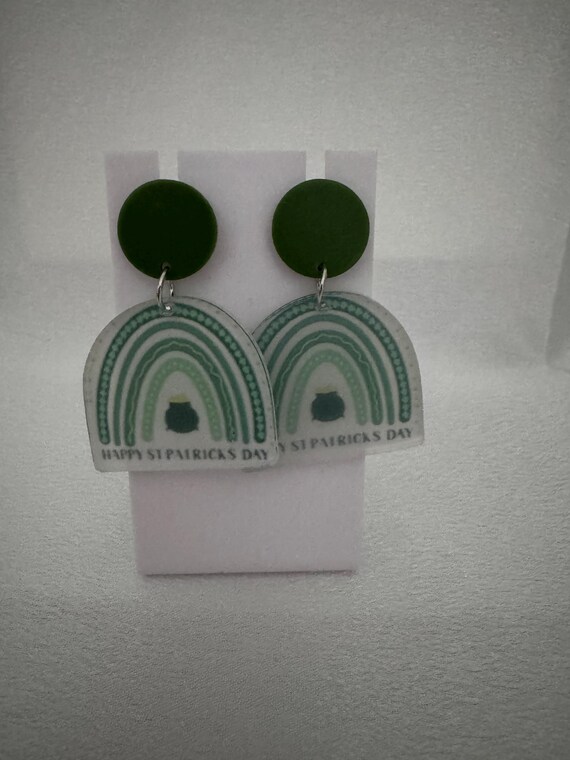Irish Rainbow Dangle Earrings.