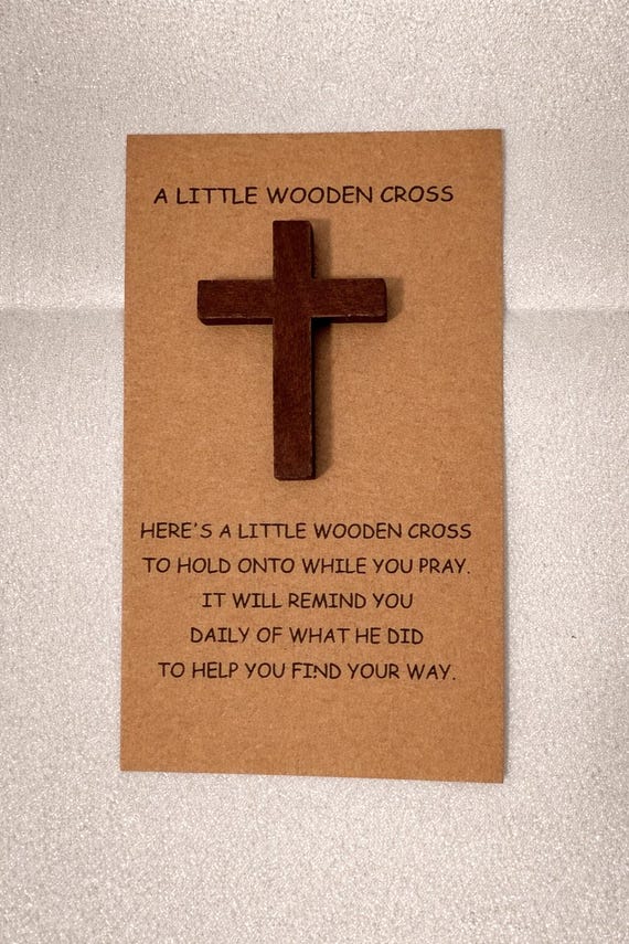 Dark Brown Wooden Pocket Cross