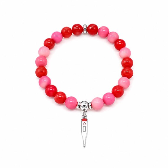 Thermometer Nurse Charm Stretch Bracelet