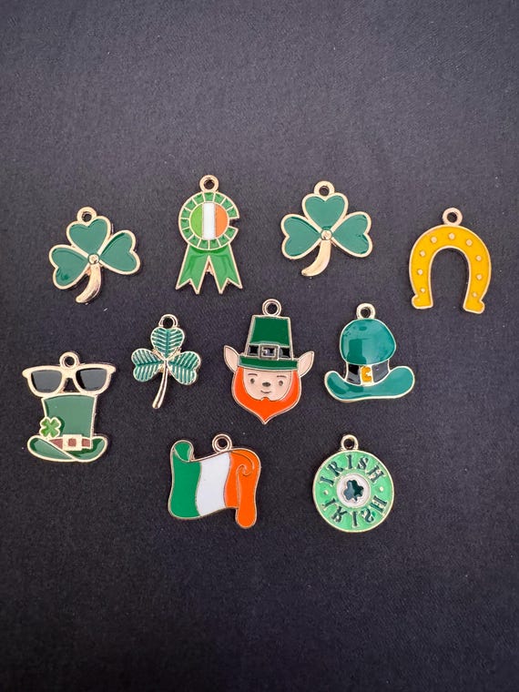 10 Piece St Patrick’s Day Charms
