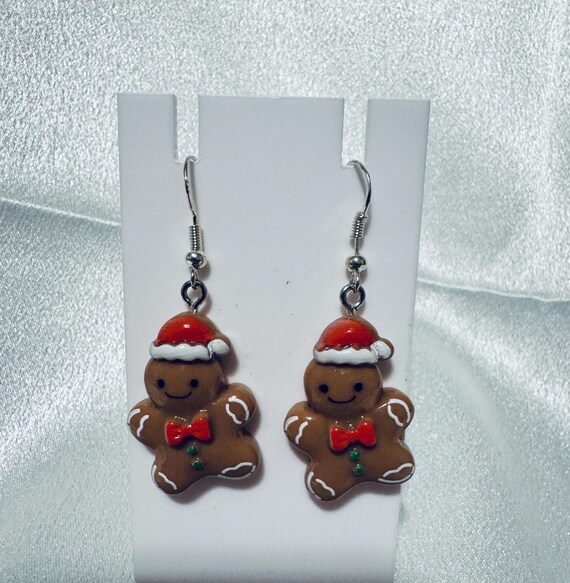 Gingerbread Enamel Dangle Eaarings