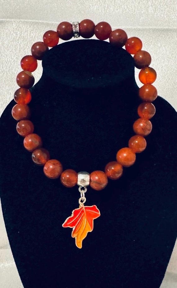 Autumn Leaf Stretch Charm Bracelet