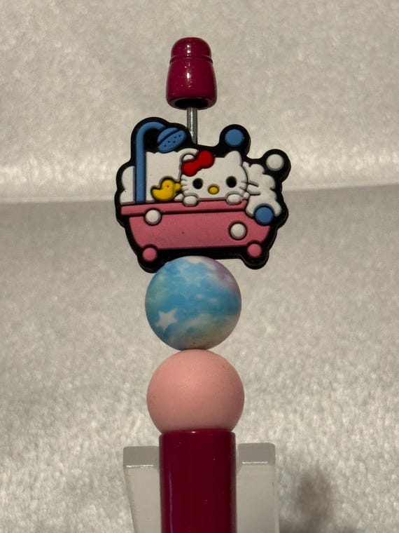 Silicone Beaded Hello Kitty Writing Pen