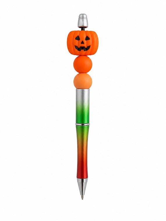 Pumpkin Silicone Beaded Writing Pen