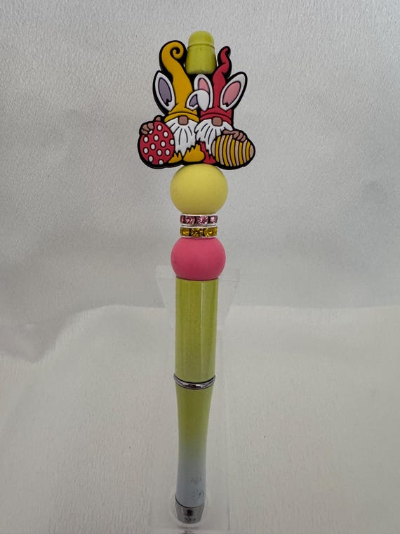 Easter Gnomes Silicone Beaded Writing Pen
