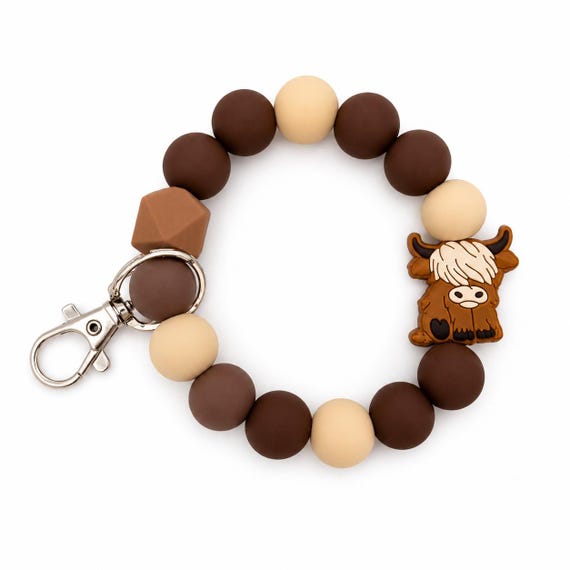 Highland Cow Silicone Keychain