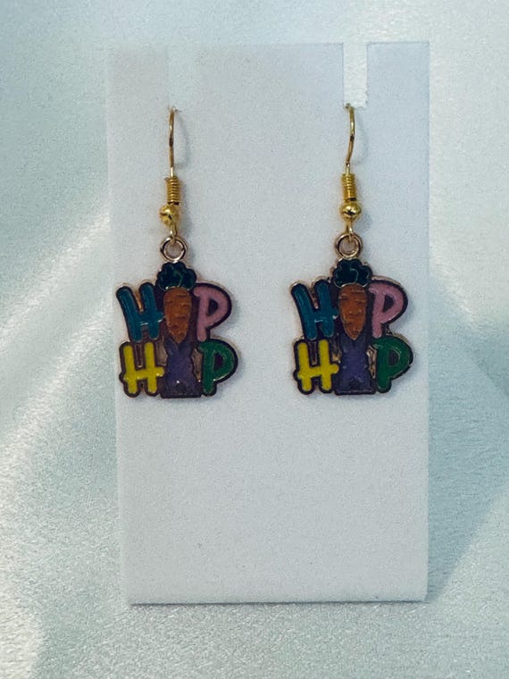 Easter Hip Hop Dangle Earrings.
