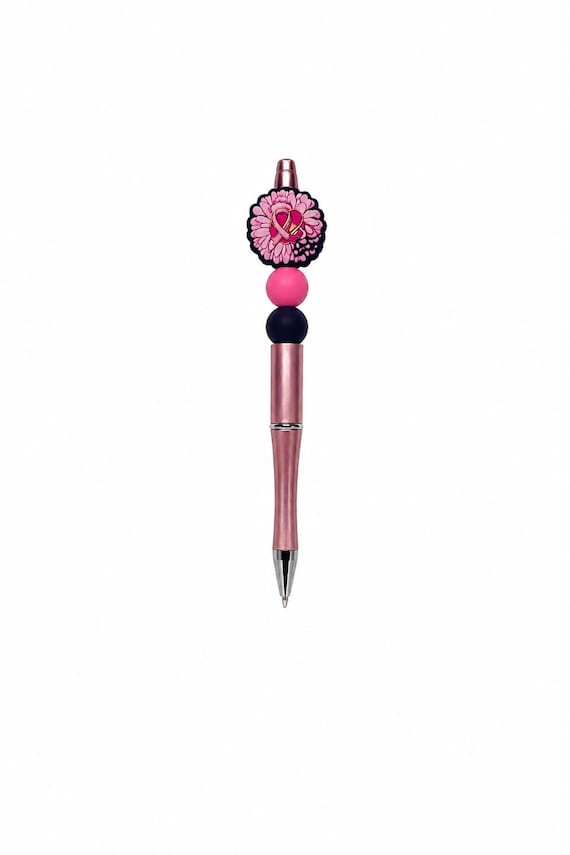 Breast Cancer Silicone Beaded Writing Pen