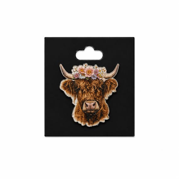 Highland Cow Character Pin