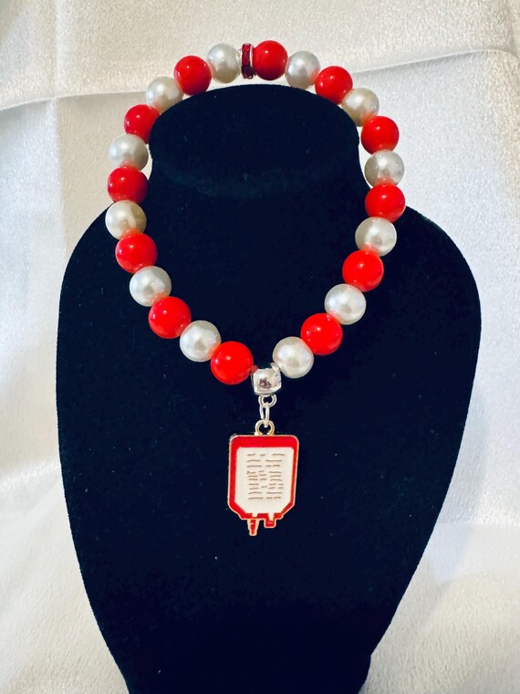 IV Bag Nurse Charm Stretch Bracelet