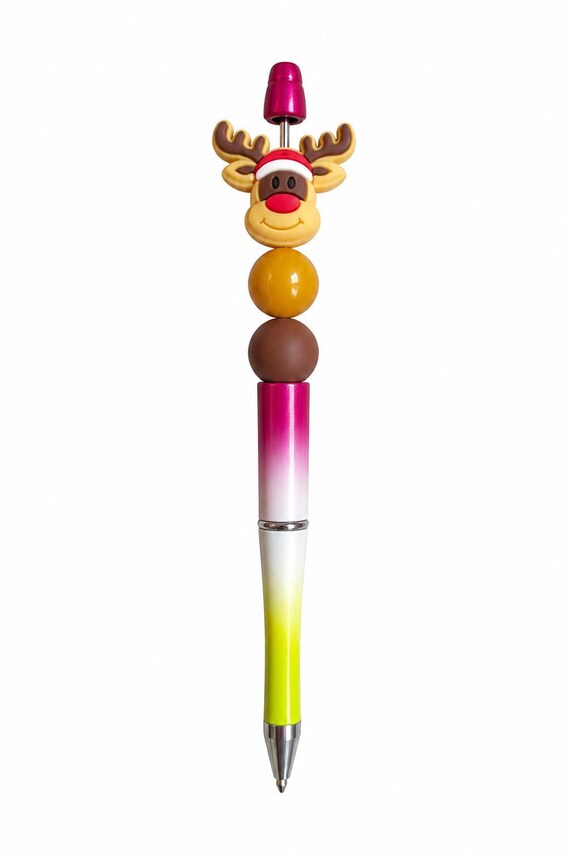 Colorful Silicone Beaded Rudolph Writing Pen