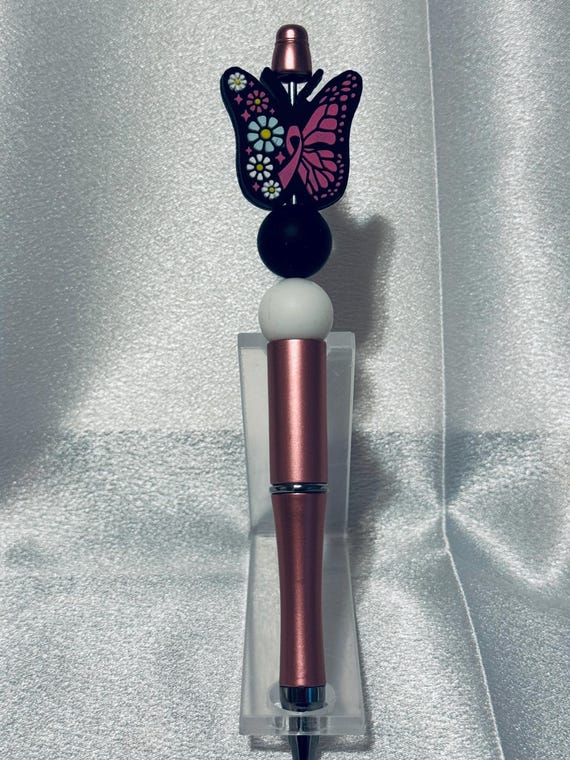 Breast Cancer Silicone Beaded Writing Pen
