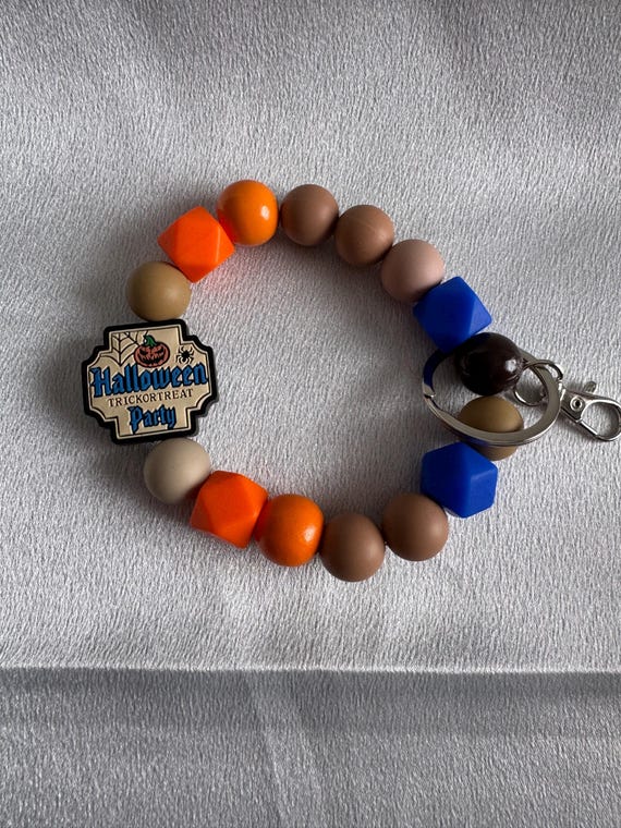 Fun Halloween Silicone Wristlet  Keychain