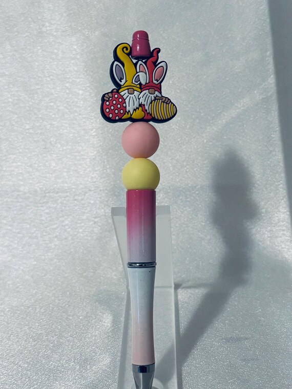 Easter Bunny Gnome Silicone Beaded Writing Pen