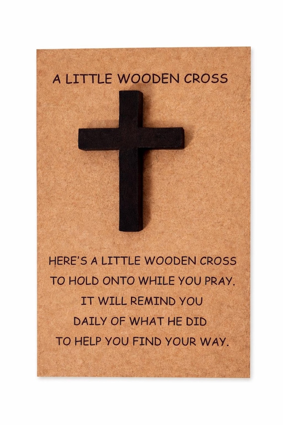 Black Wooden Pocket Cross