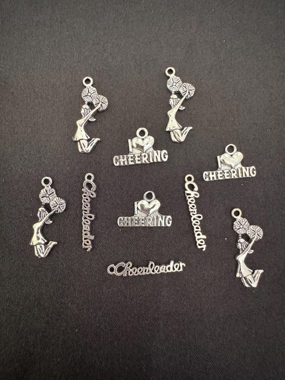 10 Piece Cheerleading Charms