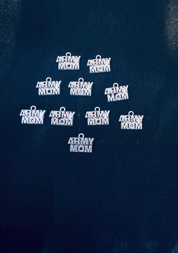 10 Piece Army Mom Charms