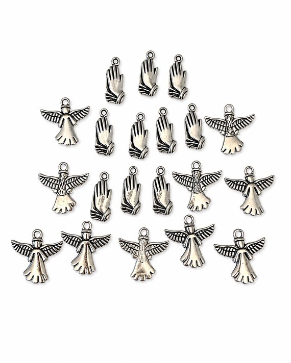20 Piece Praying Hands and Angel Charms