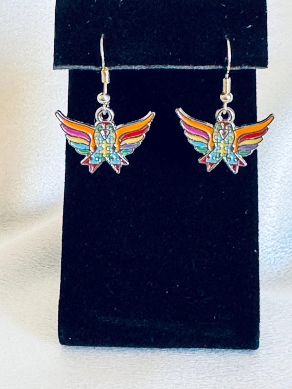 Butterfly Autism Dangle Earrings.
