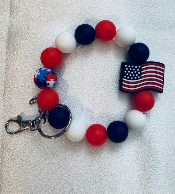 USA Wristlet Keychain