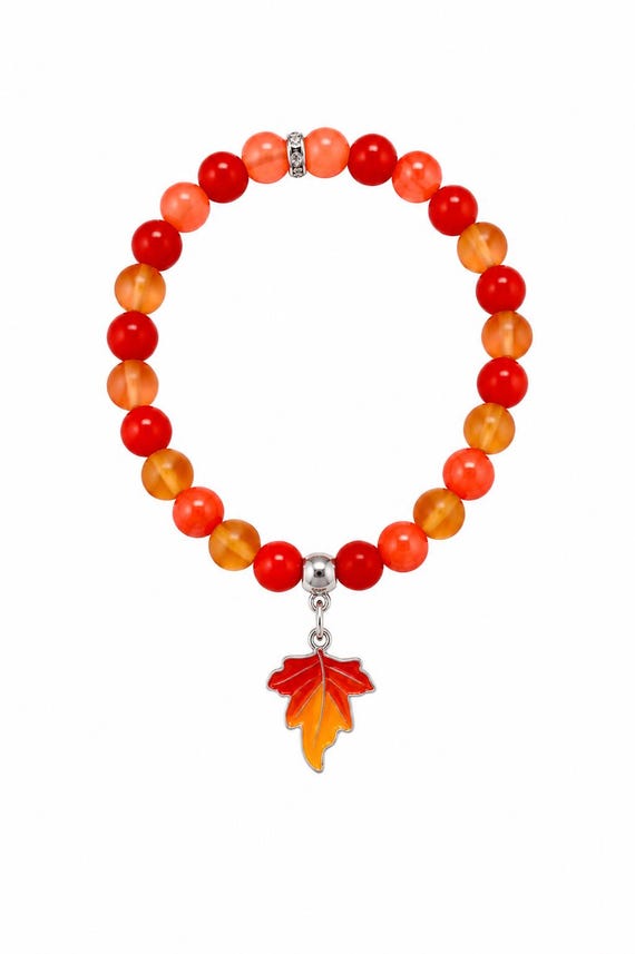 Autumn Leaf Stretch Charm Bracelet