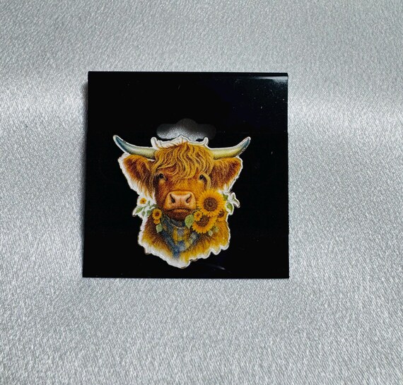 Highland Cow Character Pin