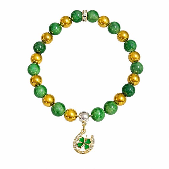 St Patrick’s Day Lucky Horseshoe Charm Bracelet