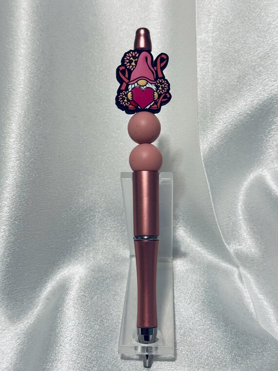 Breast Cancer Silicone Beaded Writing Pen