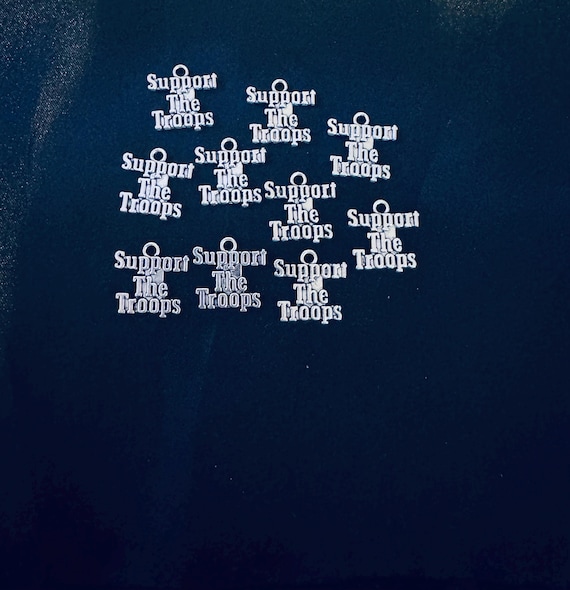 10 Piece Support The Troops Charms