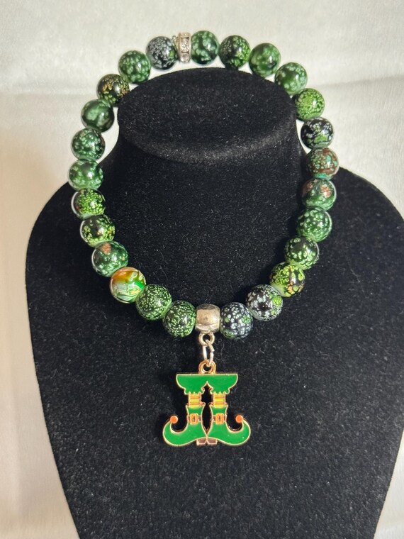 St Patrick’s Day Leprechaun Shoes Charm Bracelet