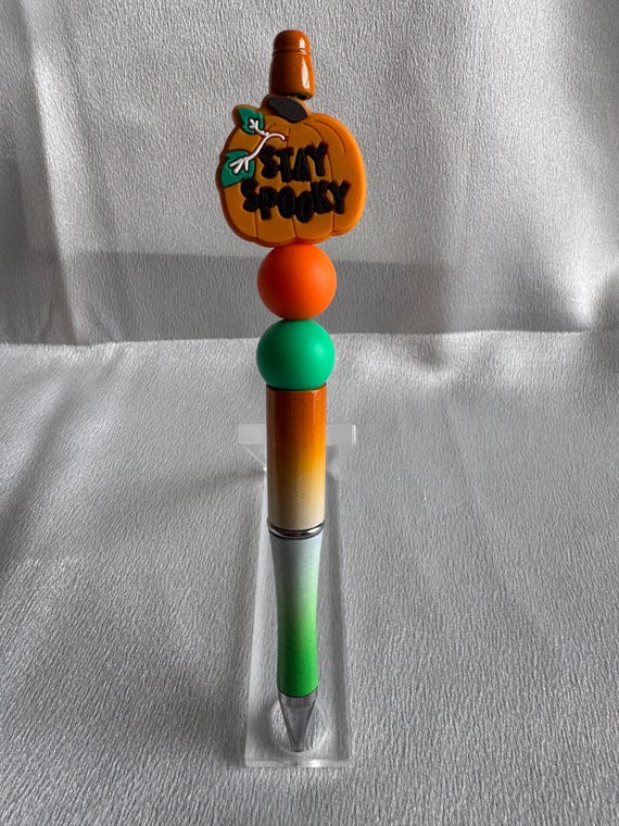 Halloween Pumpkin Beaded Writing Pen