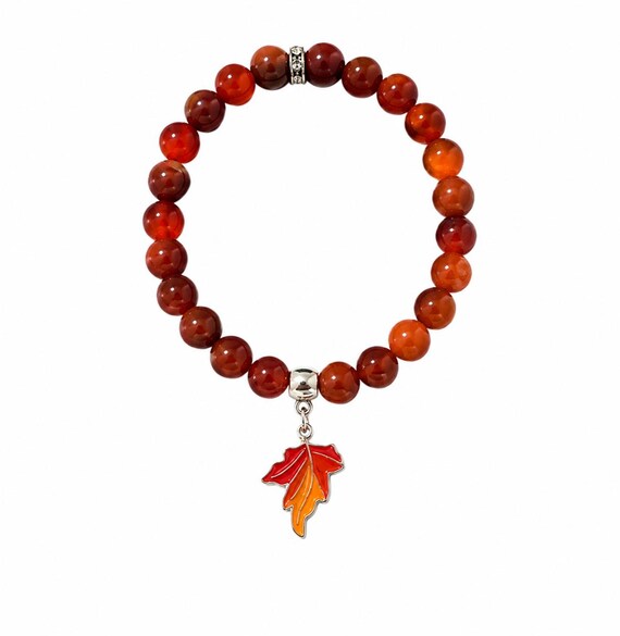 Autumn Leaf Stretch Charm Bracelet