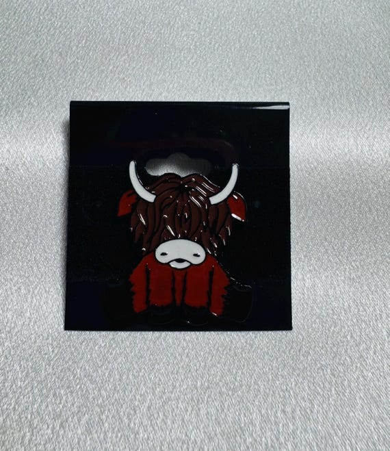 Highland Cow Character Pin