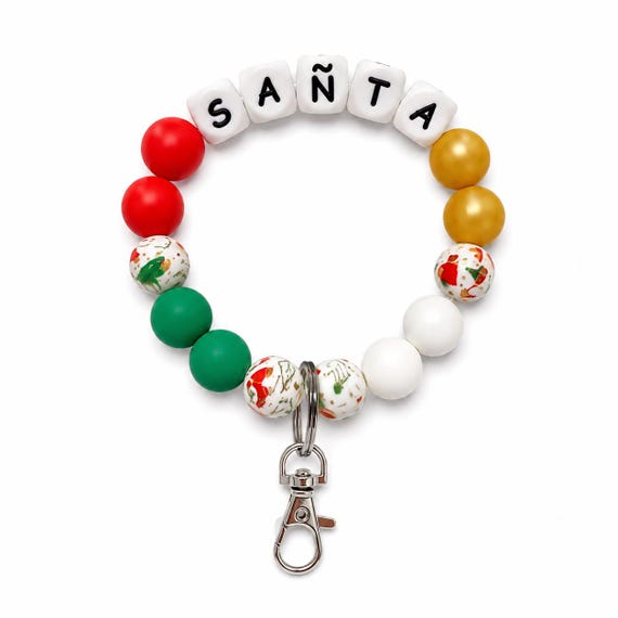 Christmas Silicone Wristlet  Keychain