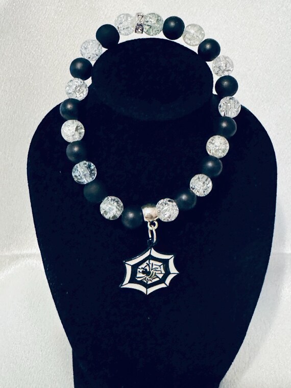 Spider Web Stretch Charm Bracelet