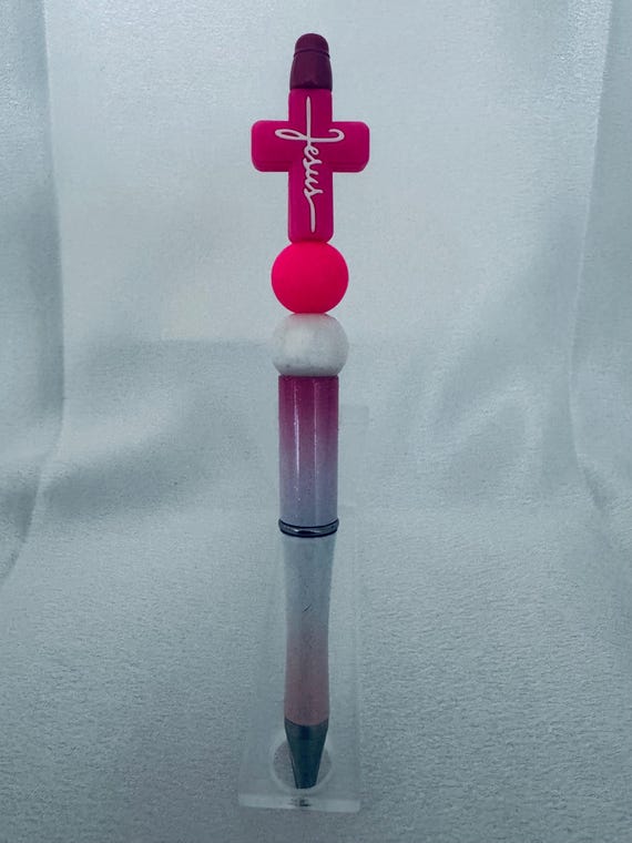 Silicone Beaded Cross Writing Pen