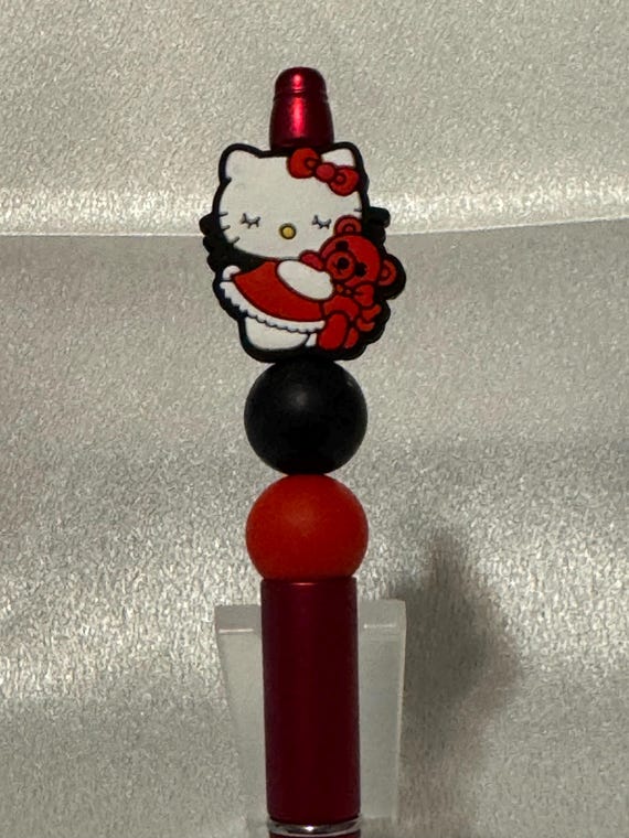 Silicone Beaded Hello Kitty Writing Pen
