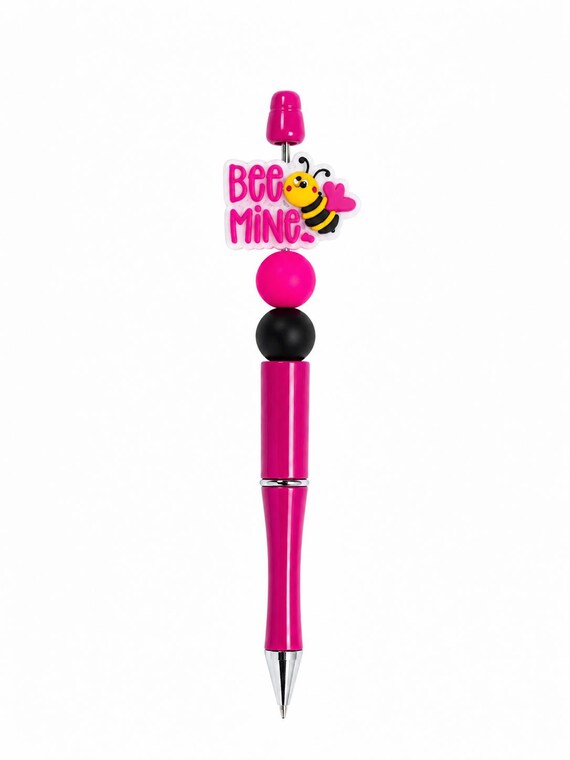 Silicone Beaded  Bee Mine Valentine  Writing Pen
