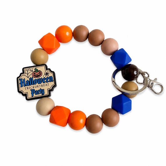 Fun Halloween Silicone Wristlet  Keychain